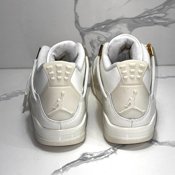 Nike Air Jordan 4 Metallic Gold Women's Size 9.5 Men's 8 B-GRADE - Picture 4 of 6
